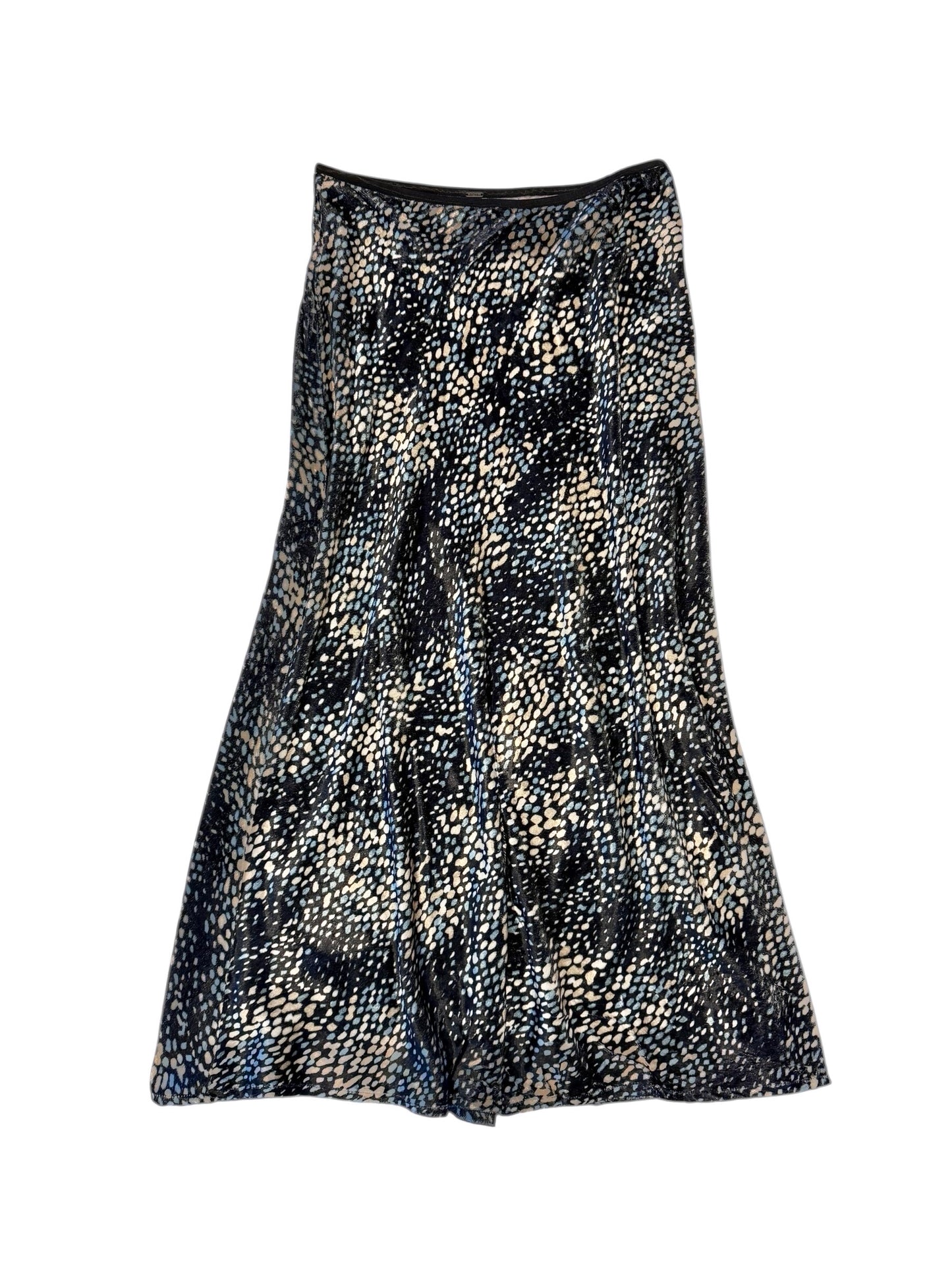 Bellona Velour Printed Skirt in navy by Blank