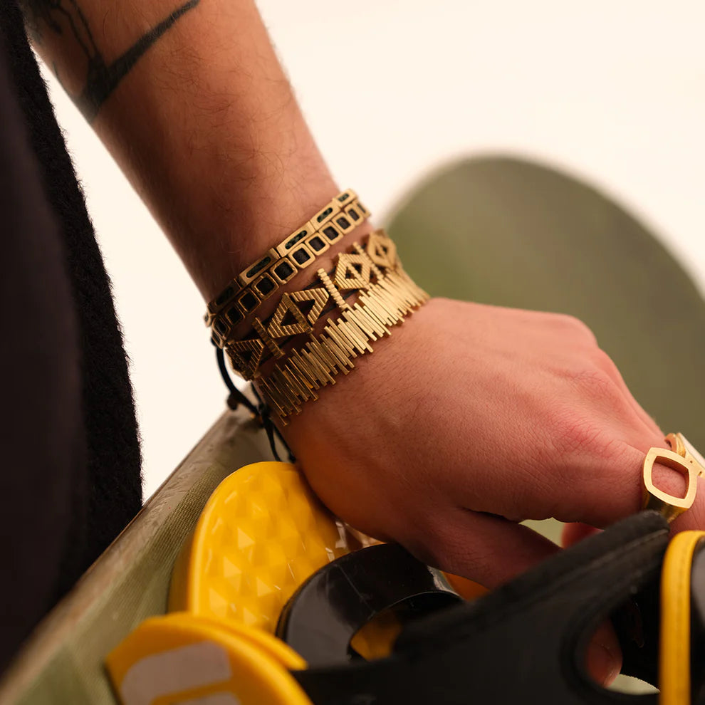 Dawson Bracelet in mushroom/brass by JUJU