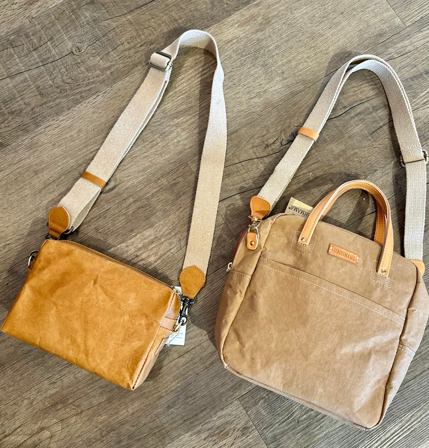 Tracolla Large Crossbody Bag in cognac by Uashmama