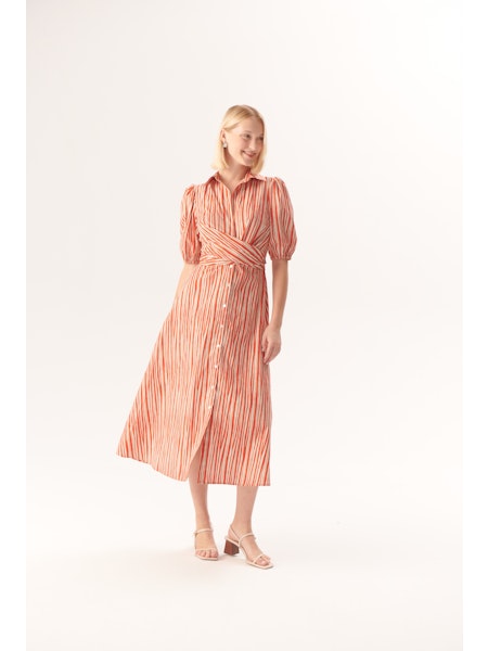 Kali Dress in red/ beige by Exquise