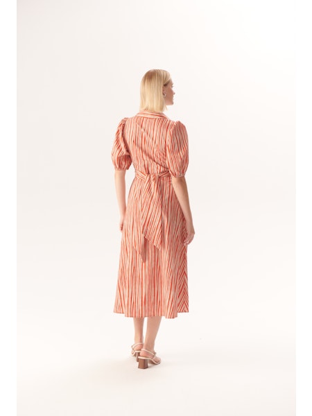 Kali Dress in red/ beige by Exquise