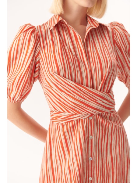 Kali Dress in red/ beige by Exquise