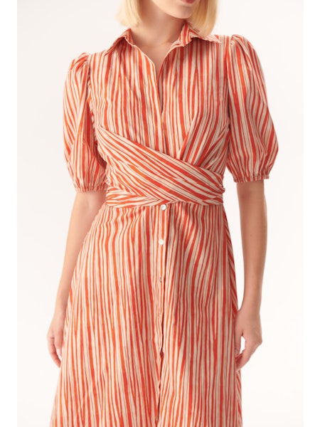 Kali Dress in red/ beige by Exquise