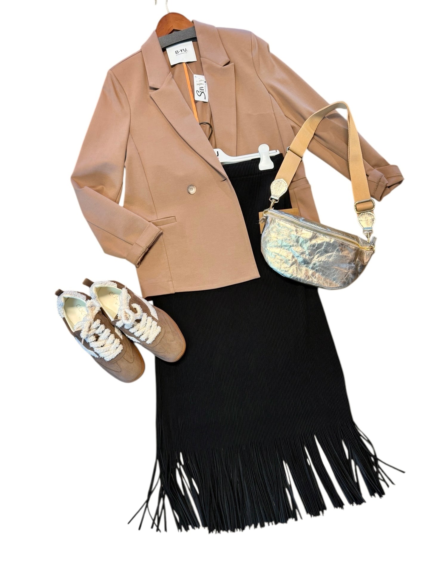 Wylder Shearling Sneakers in taupe by Matisse