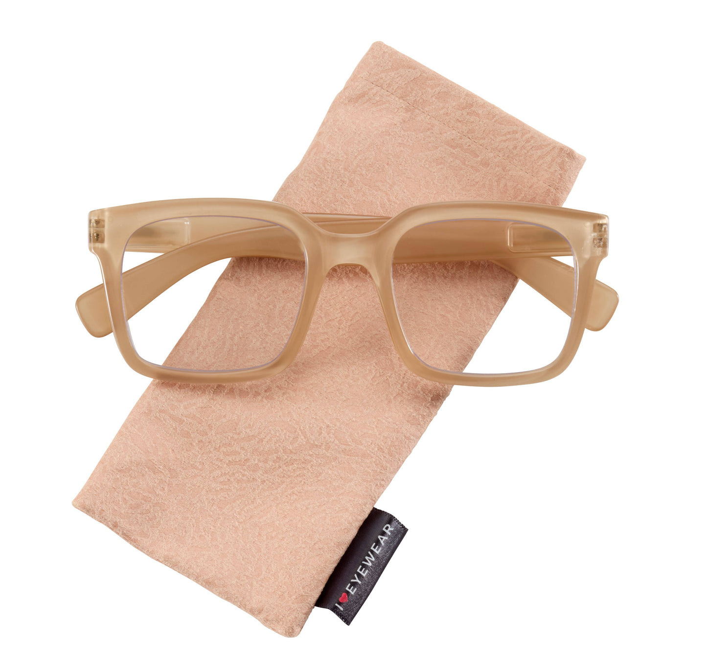 Lyla Reading Glasses: Tan / +2.25