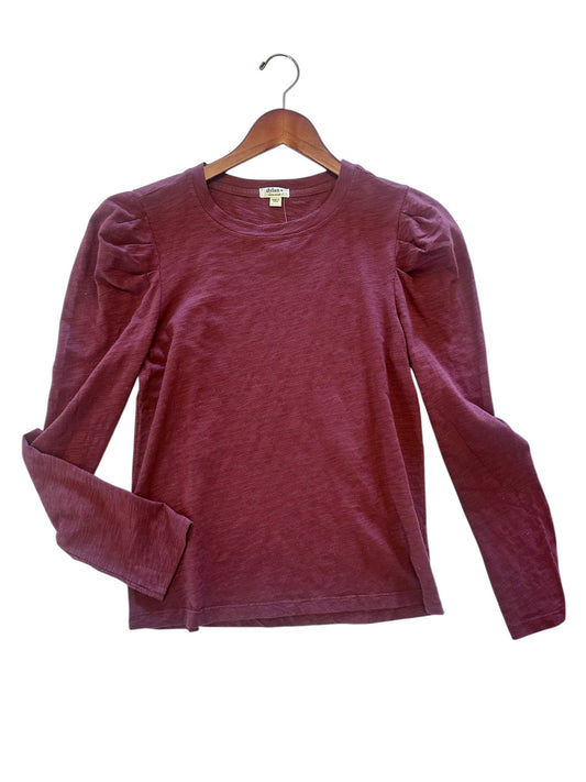Jules Tee with Pleated Shoulder Sleeve in mulberry by Dylan