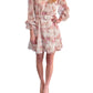 Haisley Mini Dress in white floral by Lucy Paris
