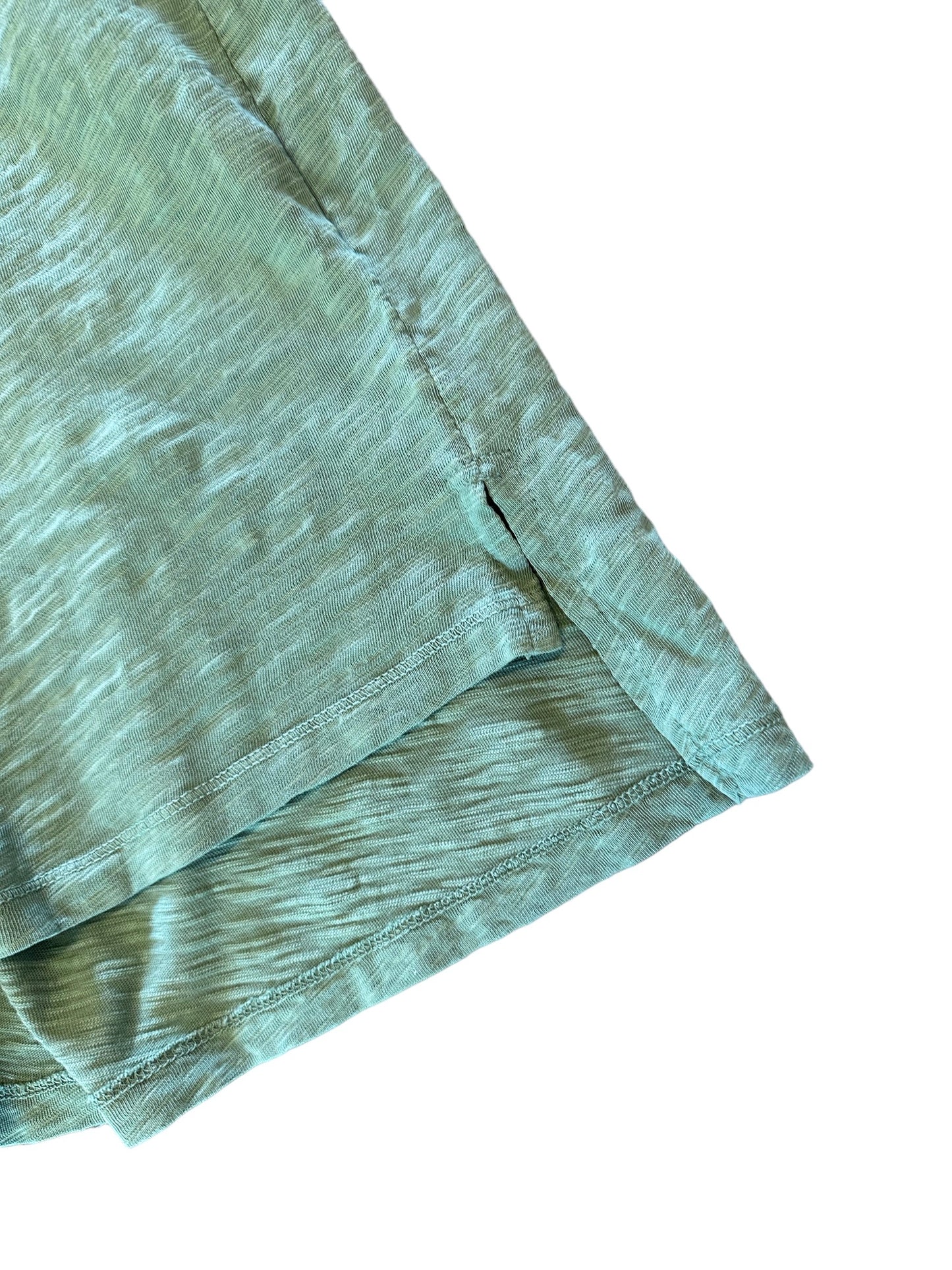 Short Sleeve Open Crew T-shirt Dress in mint moss by Mododoc