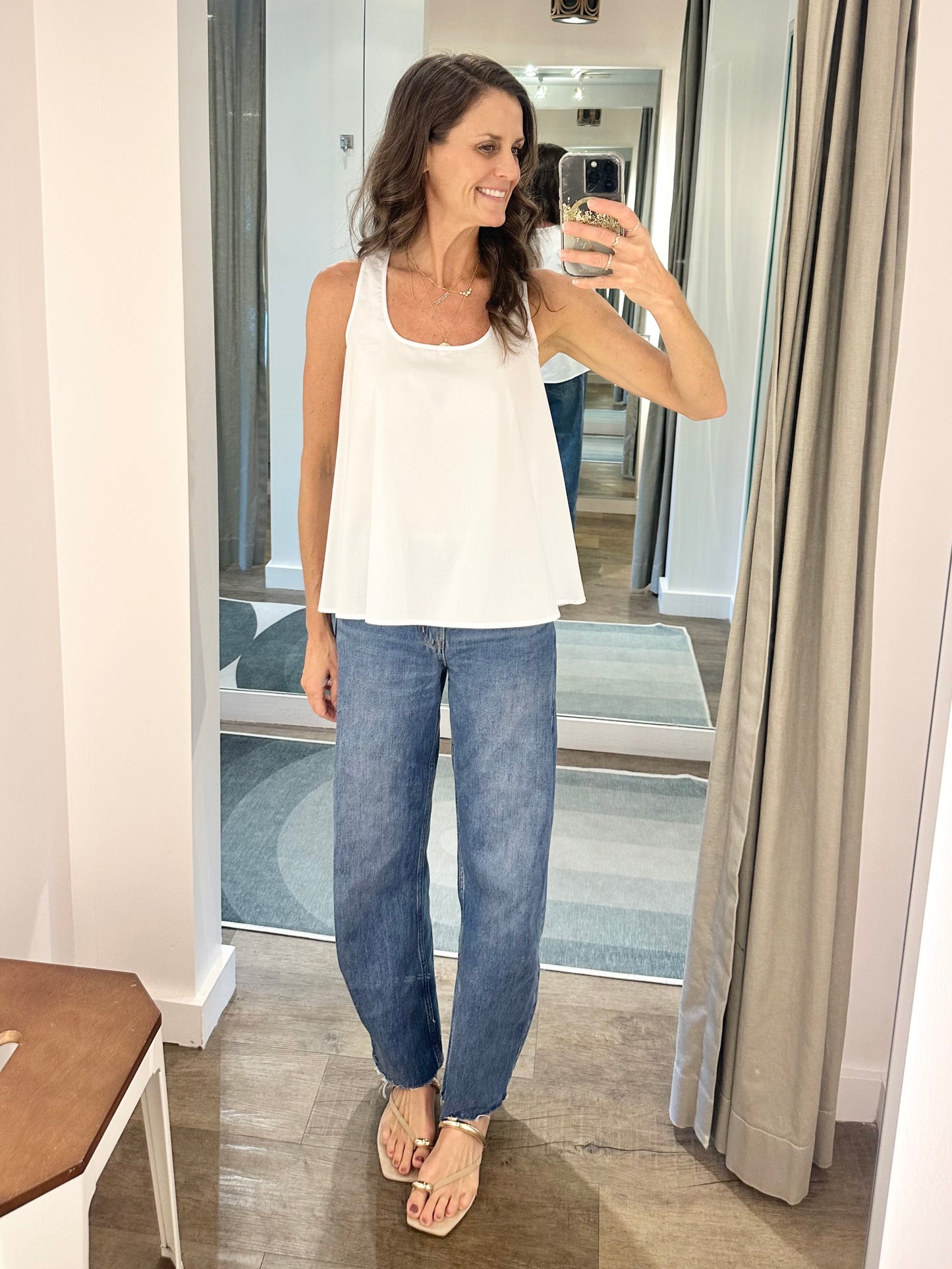 Cotton Poplin Shirt in white by Psophia