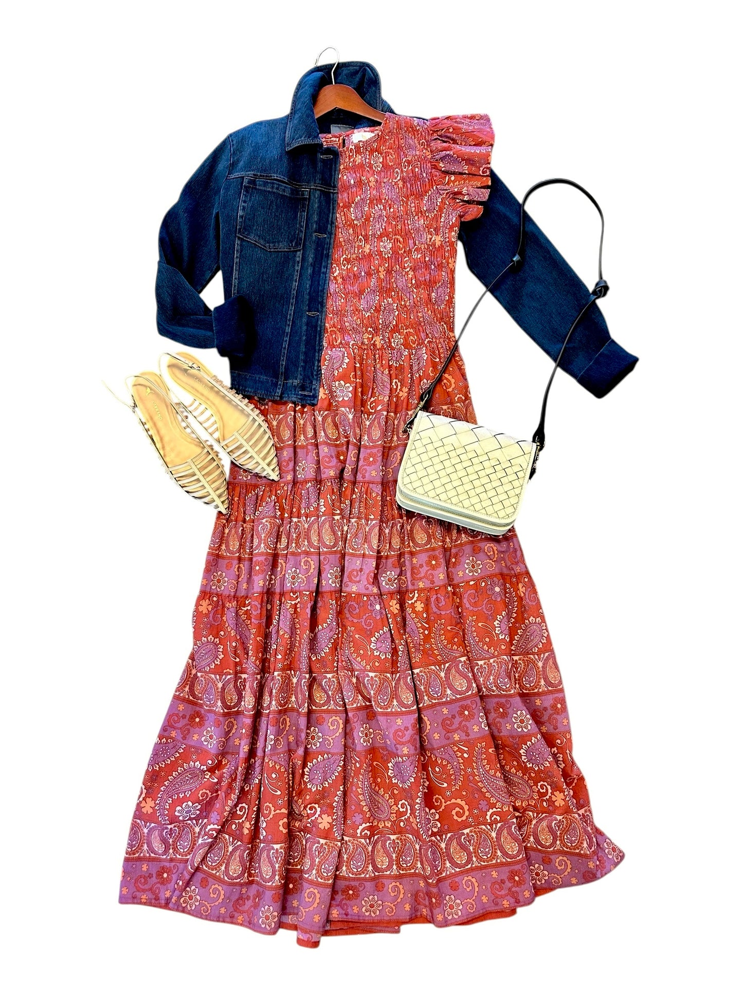 Bella Smock Top Dress in ruby red by Bindu