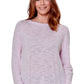 L/S Easy Boatneck Fine Tee in candy mist by Mododoc