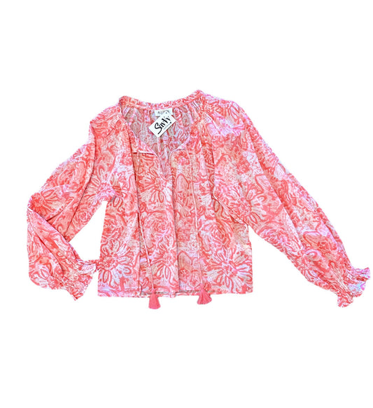 Tinsley Printed Top in pink rose by Allison