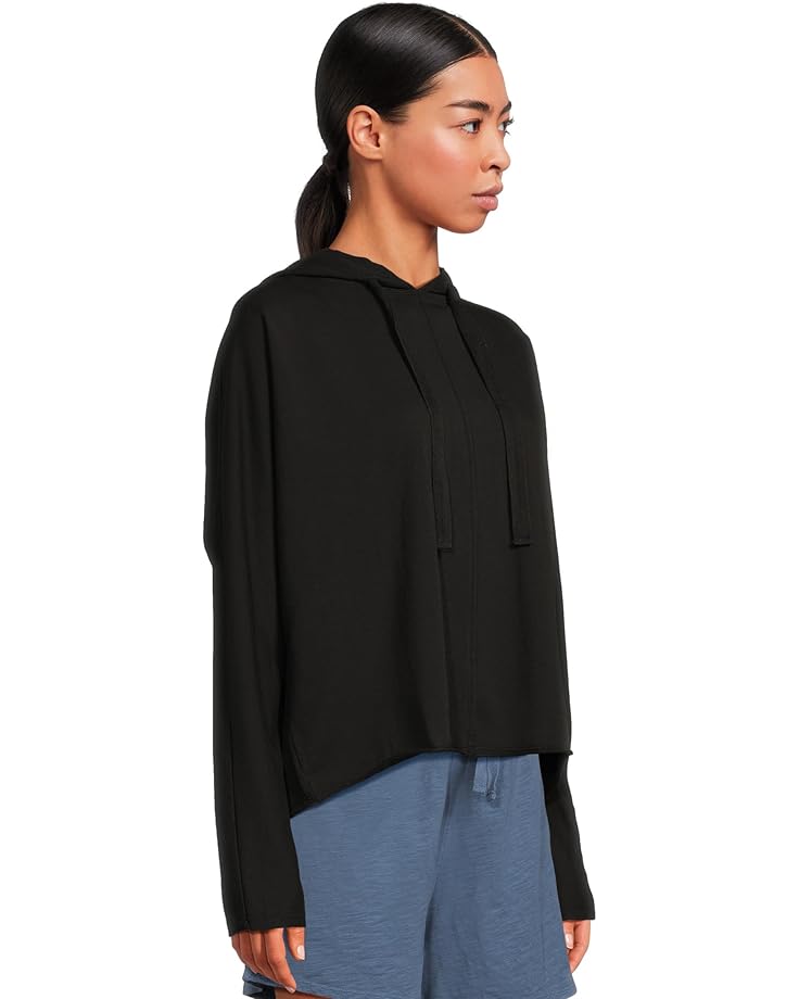 L/S Kimono Sleeves Hoodie in black by Mododoc