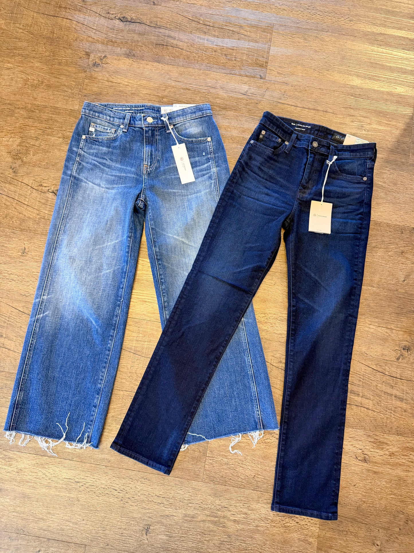 Mari Mid Rise Slim Straight Jean in 3 years gravity by AG