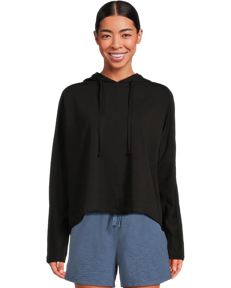 L/S Kimono Sleeves Hoodie in black by Mododoc