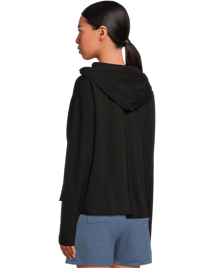 L/S Kimono Sleeves Hoodie in black by Mododoc