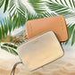 Gisela Studded Beach Clutch in camel by Cacatoes
