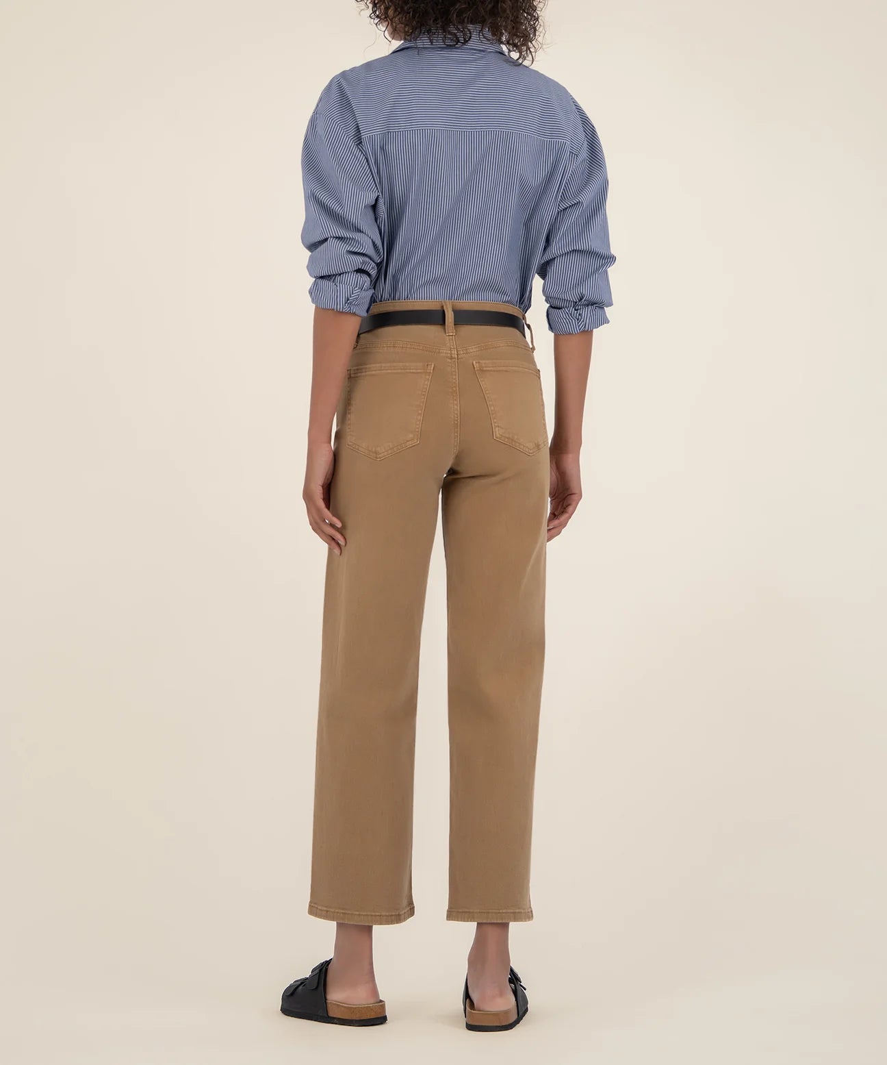 Charlotte High Rise Wide Leg Jean in caramel by KUT