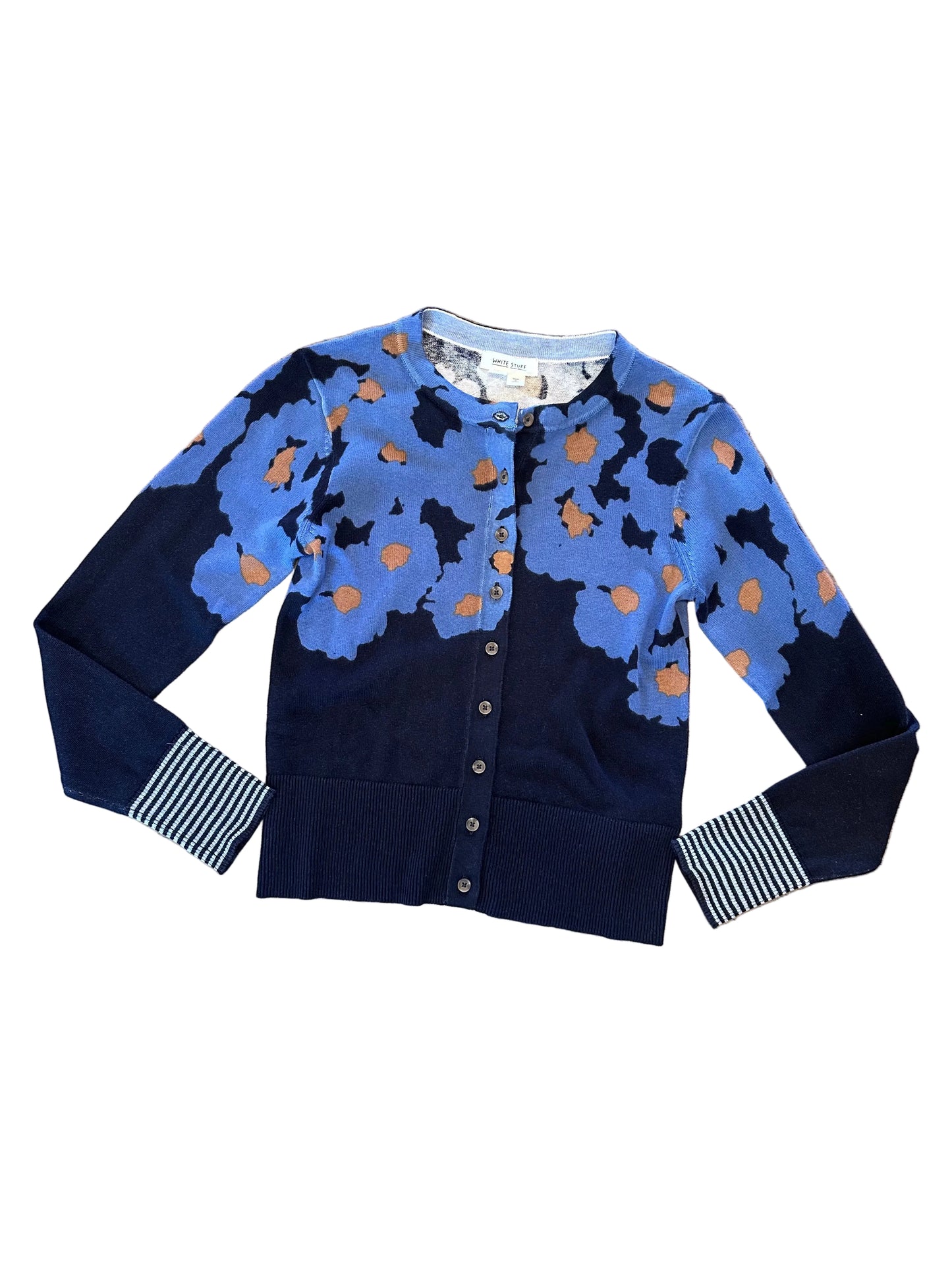 Lois Print Cardigan in blue by White Stuff