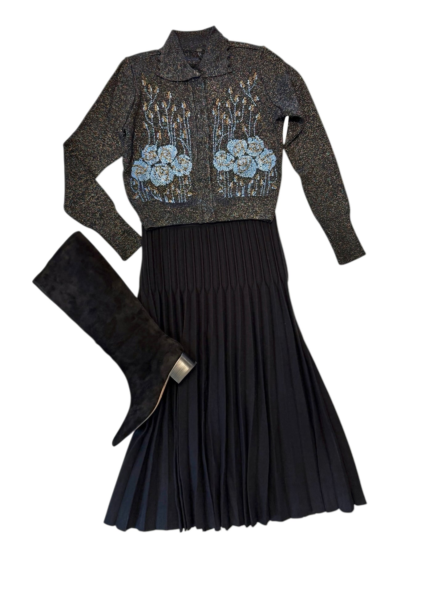 Aceline Embellished Sweater in black by Blank