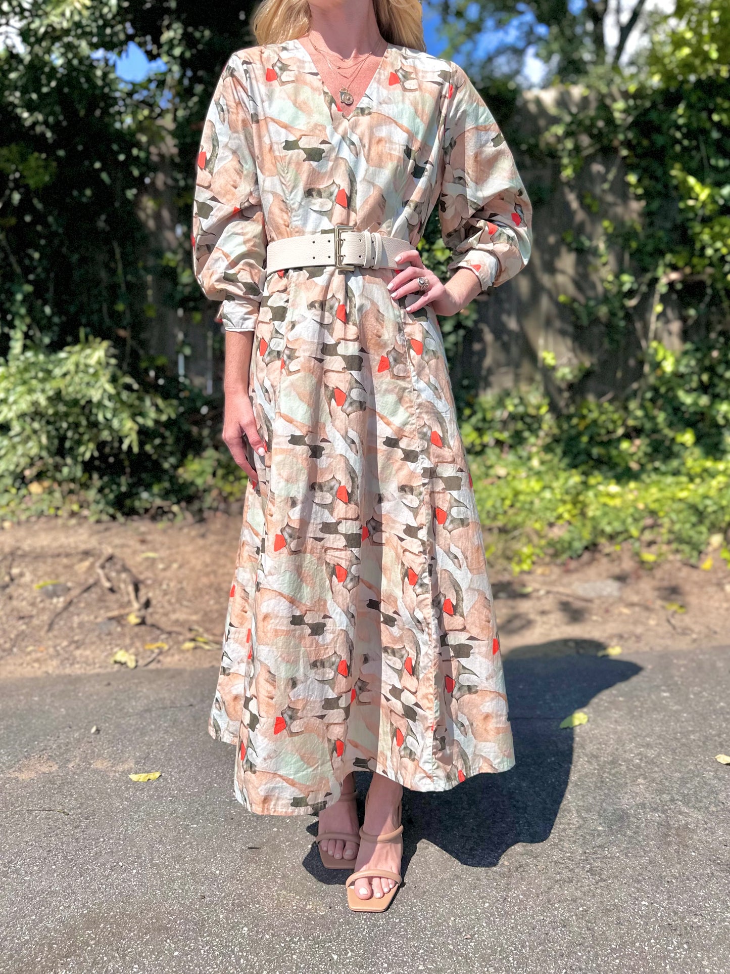 Nora Printed Maxi Dress in bandelier by Bel Kazan
