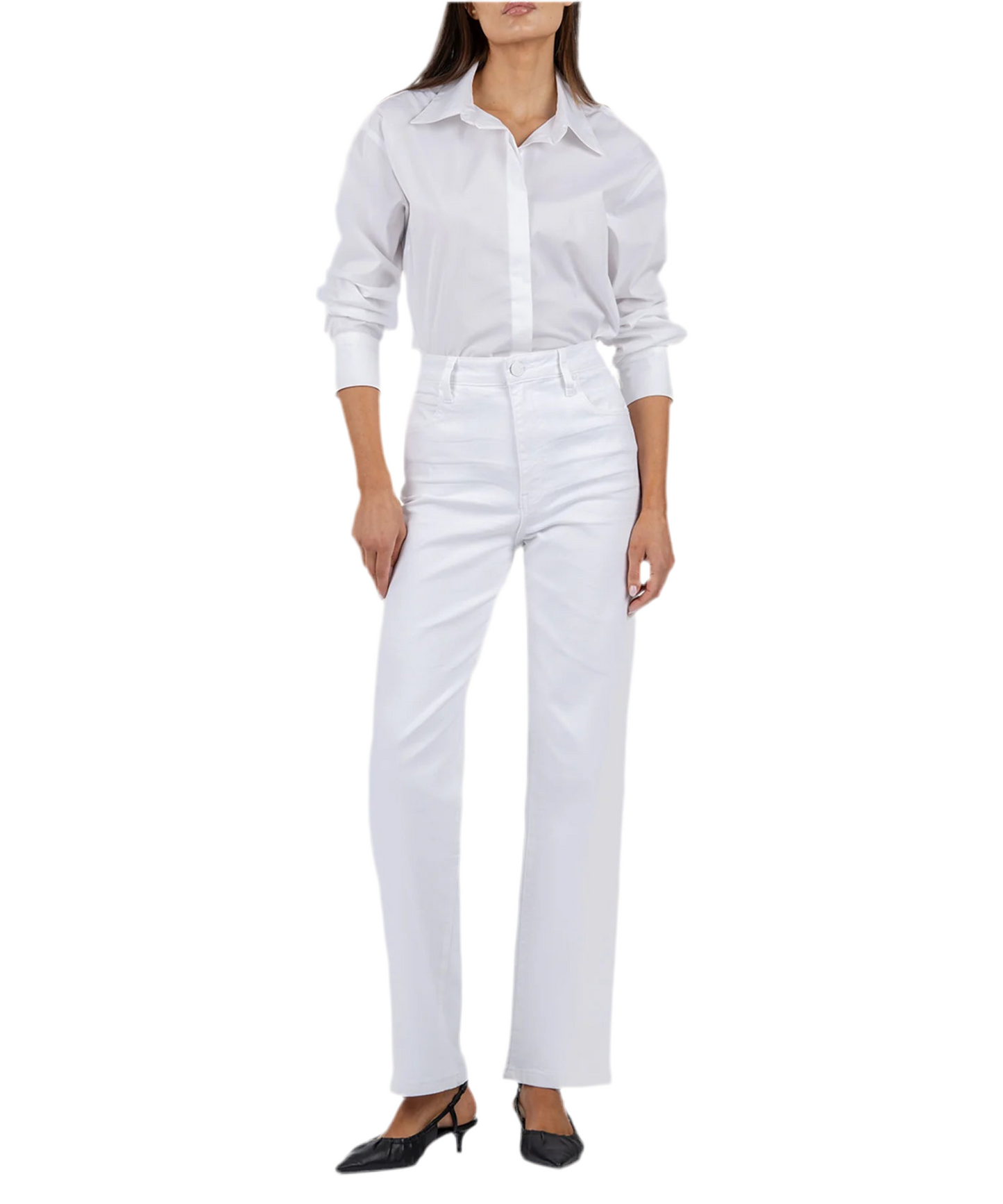 Sienna High Rise Wide Leg in optic white by KUT