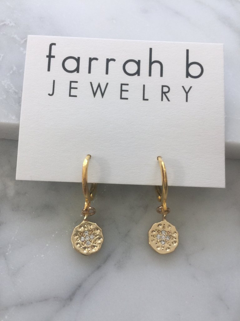 Coin Huggies in gold by Farrah B