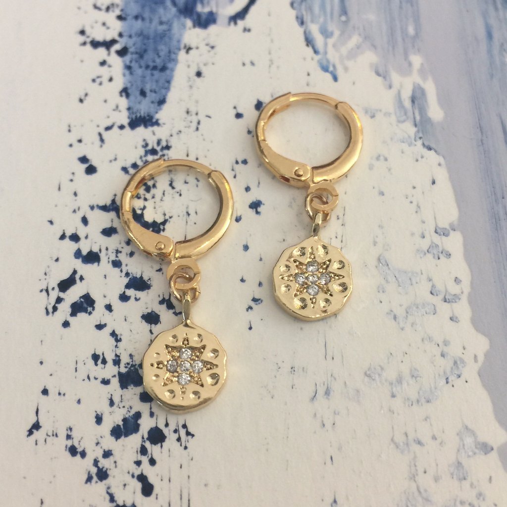 Coin Huggies in gold by Farrah B