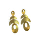 Bronze Spine Fish Earrings in gold by Ximena Castillo