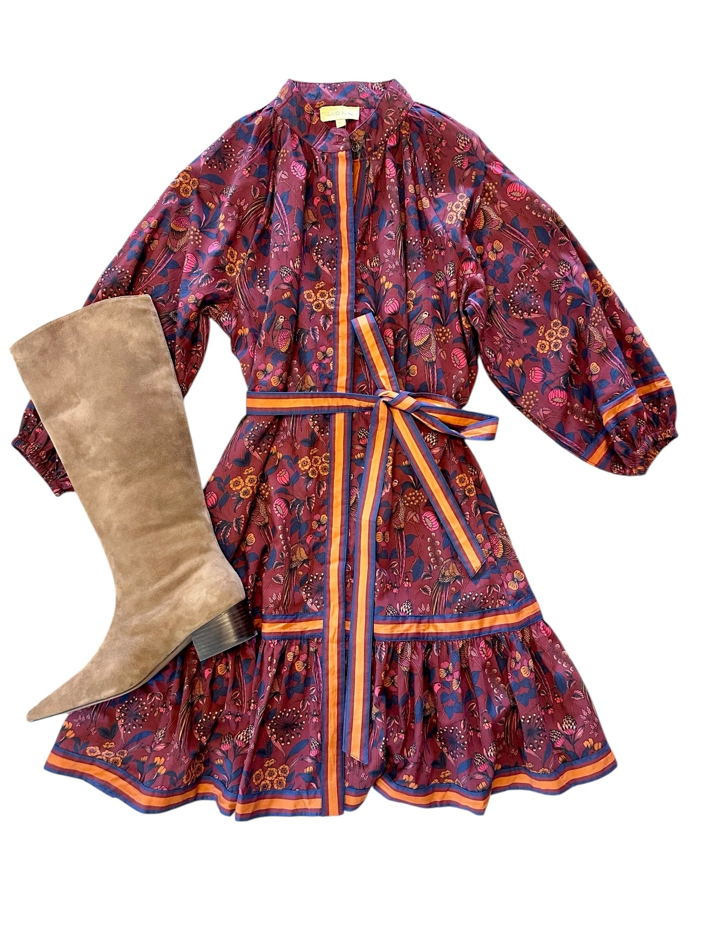 Malta Mini Dresses in partidge wine by Isla Payal