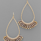 Glass Drop Earrings in taupe