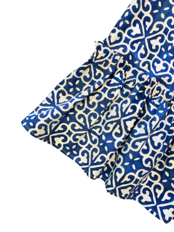 Nikki Sleeveless Mini Dress in blue/white by Fitzroy & Willa