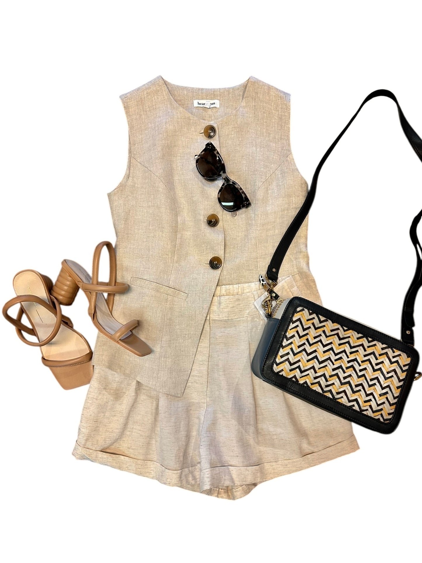 Taye Short in ecru by Heartloom