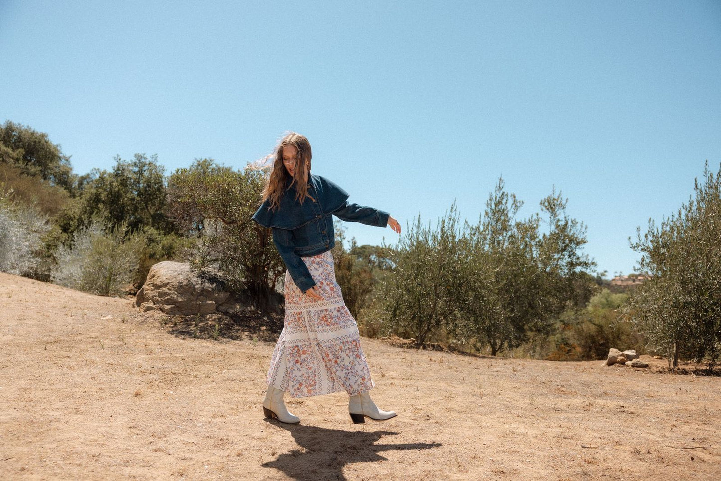 Clarke Jacket in dark denim by Cleobella