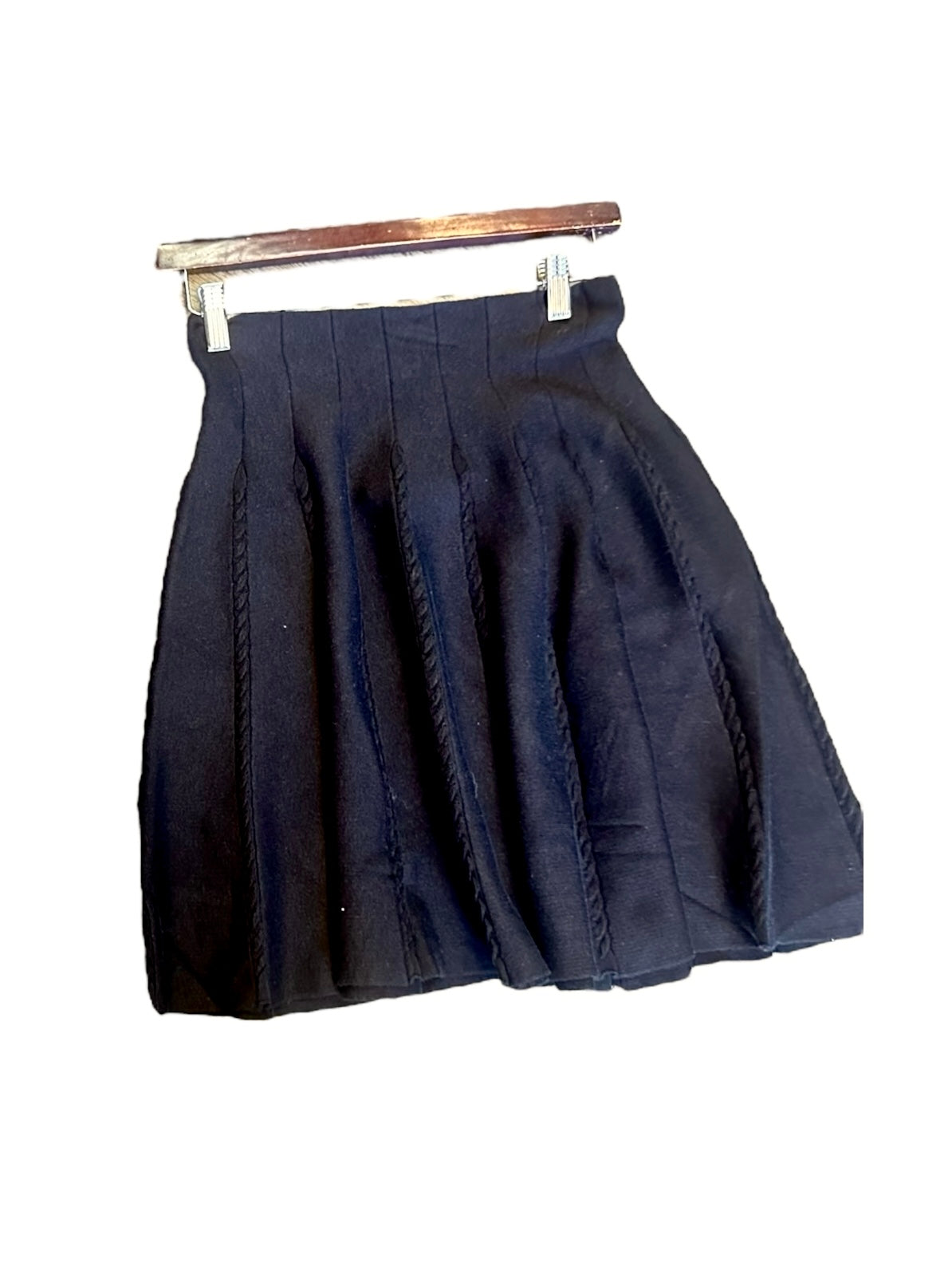 Sweater Mini Skirt in black by Molly Bracken