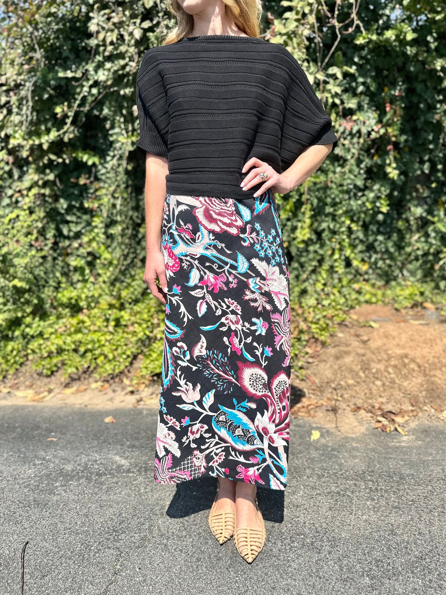 Nori Skirt in sophie floral print by Fitzroy & Willa