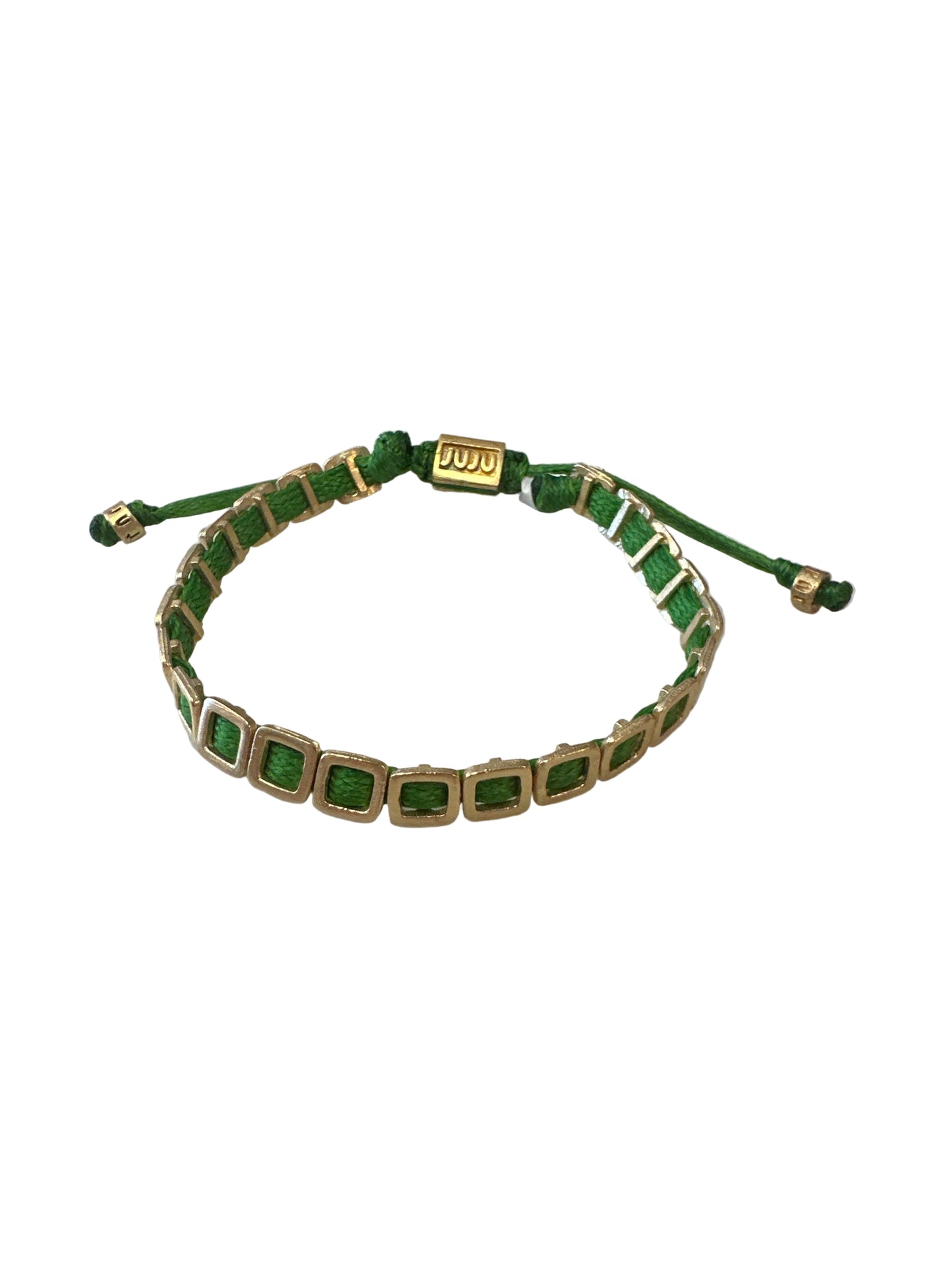 Mini Square Bracelet in green by JUJU
