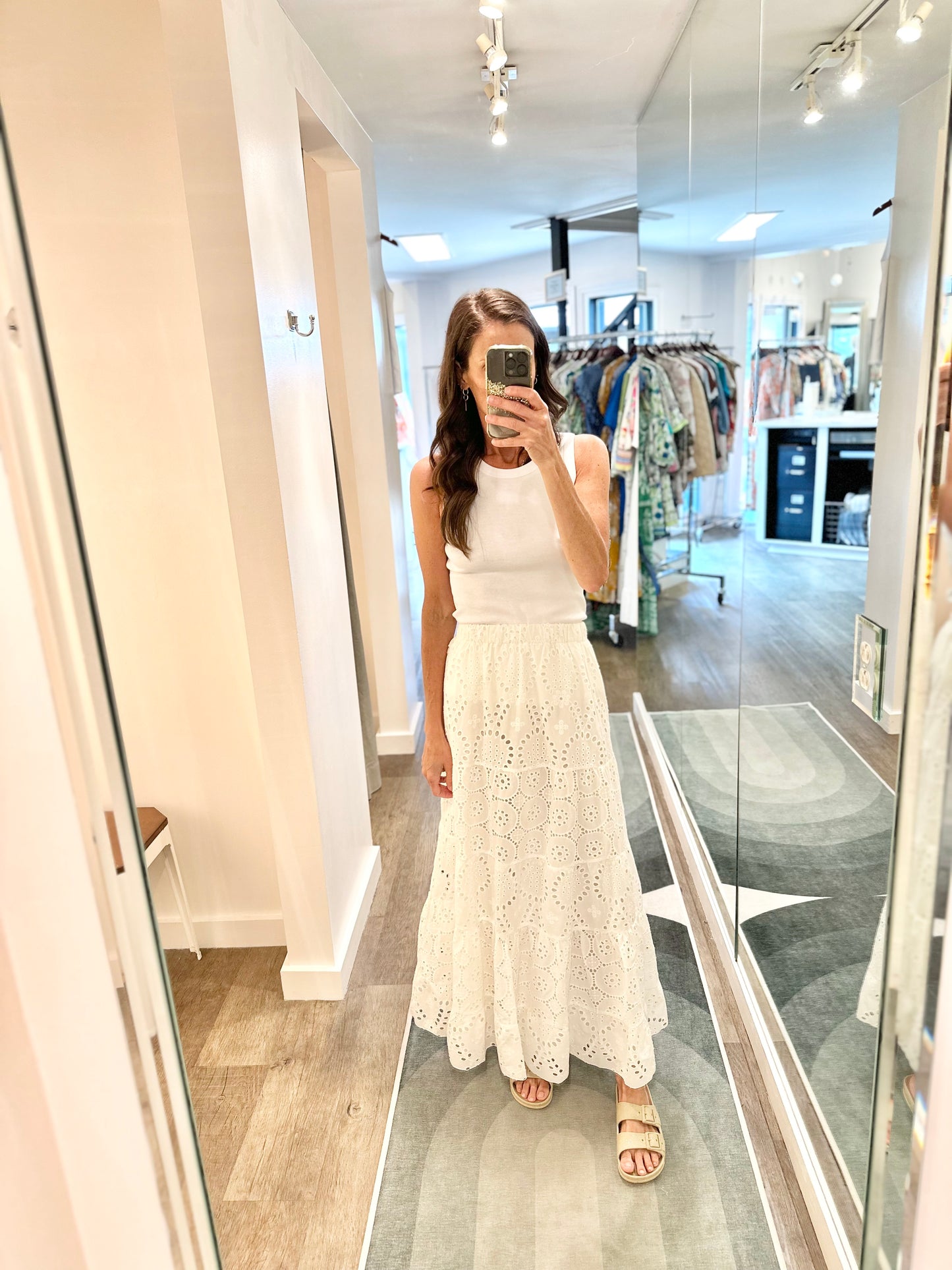 Jewel Tank in white by Lilla P