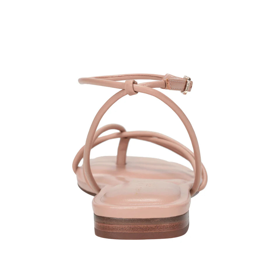 Mayte Strappy Flat Sandal in light natural by Marc Fisher