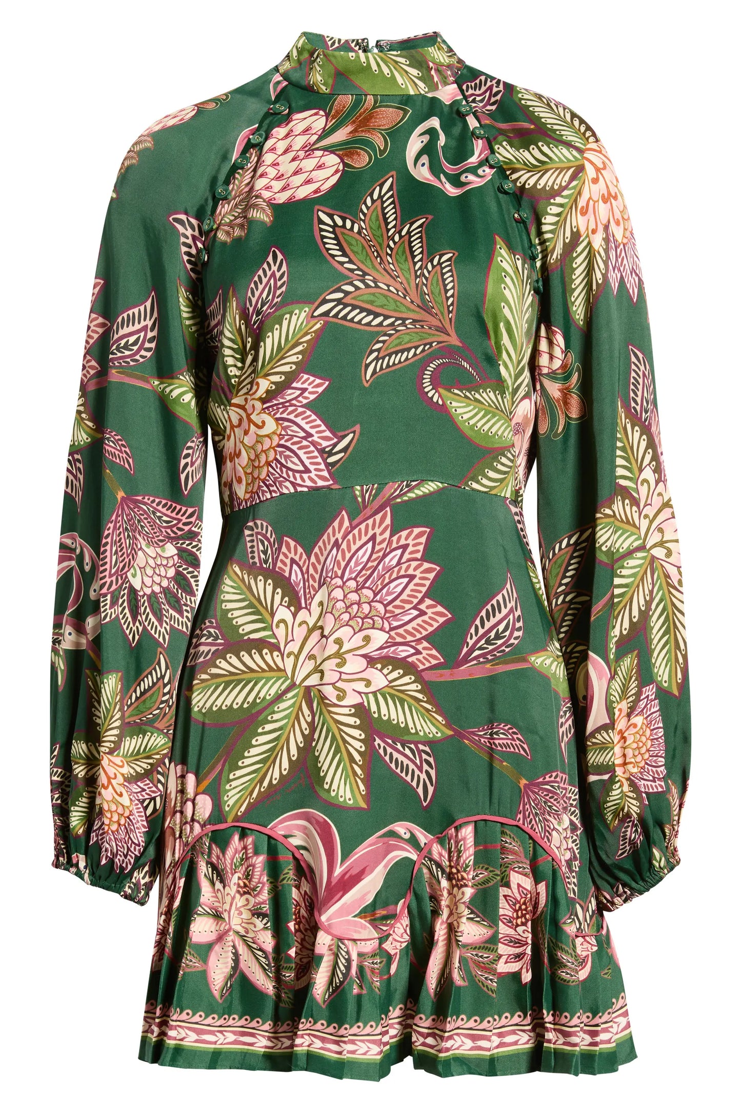 Arabesque Paradise Floral Mini Dress in green by Farm Rio