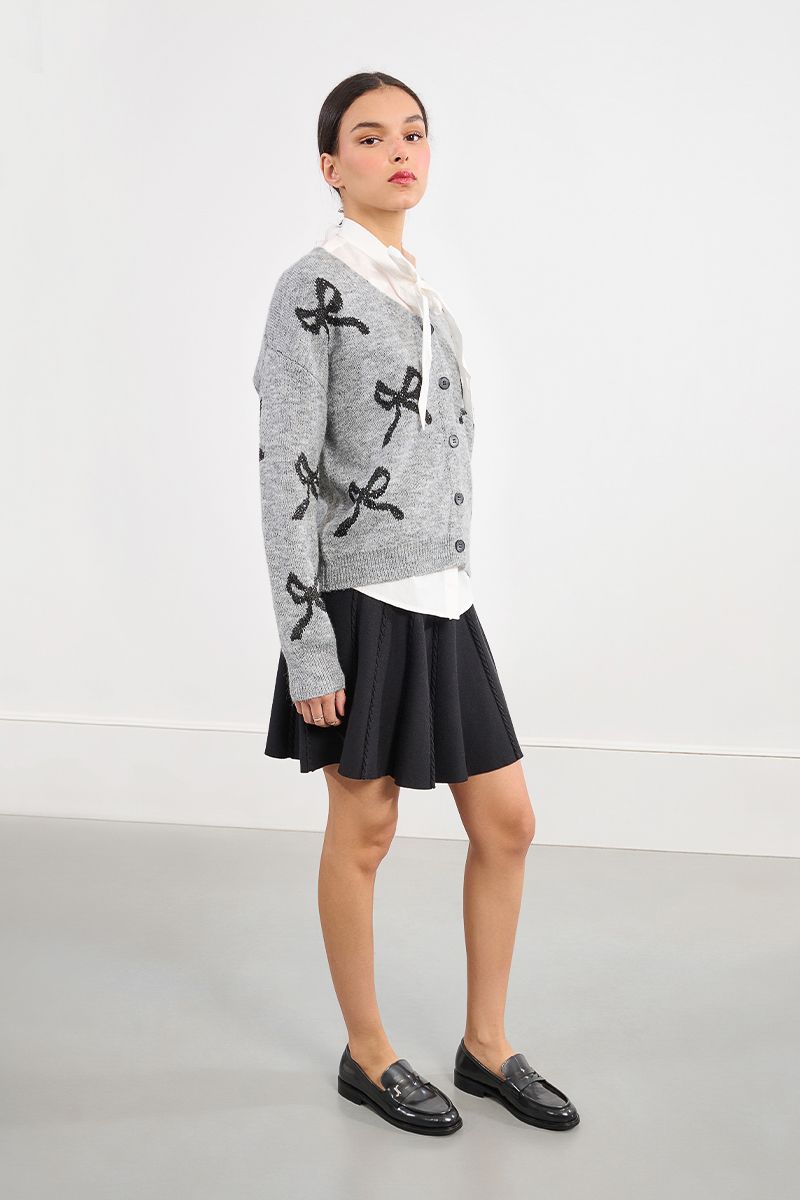 Sweater Mini Skirt in black by Molly Bracken