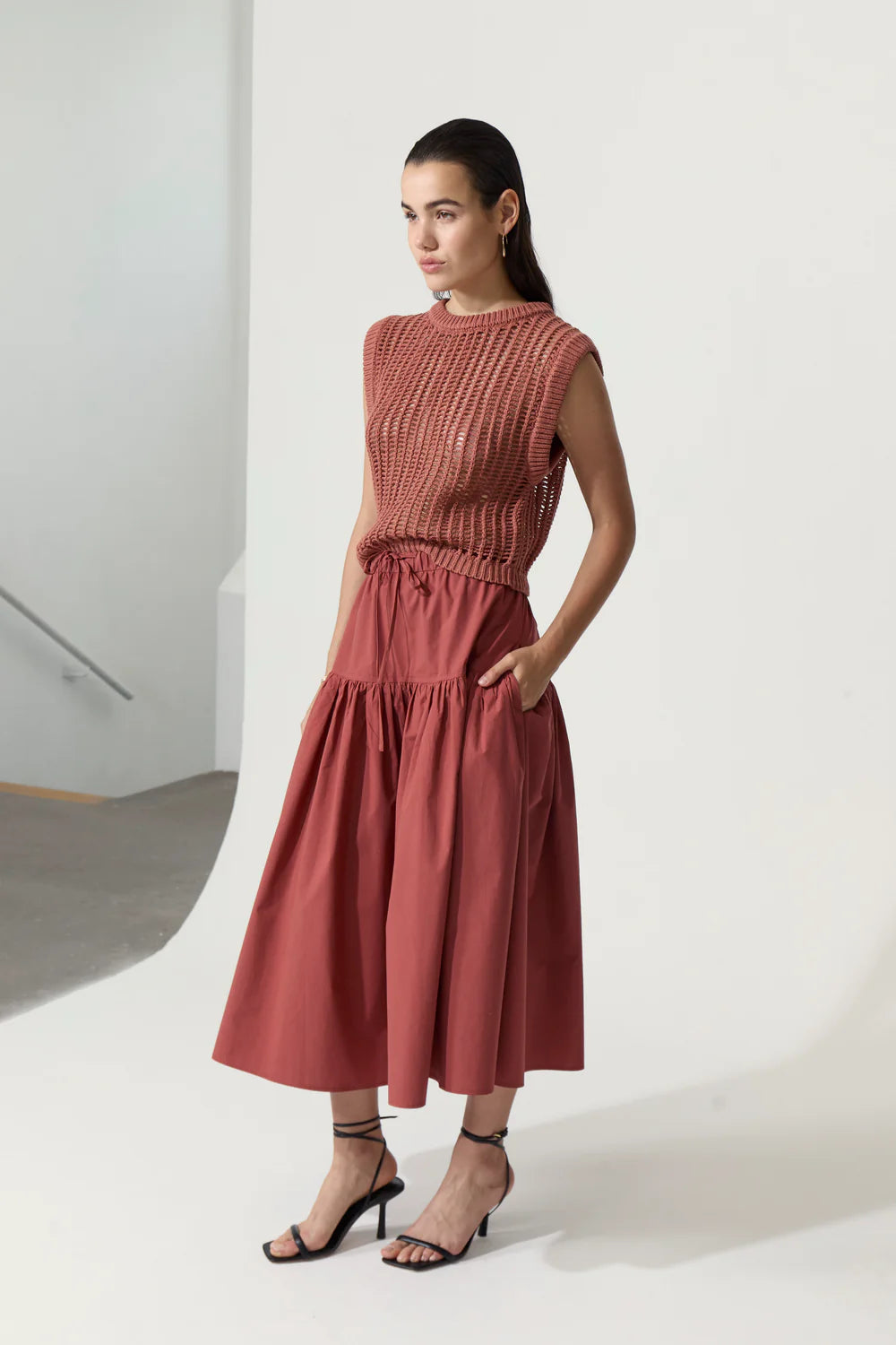 Boetti Knit Vest in bronze by Deluc