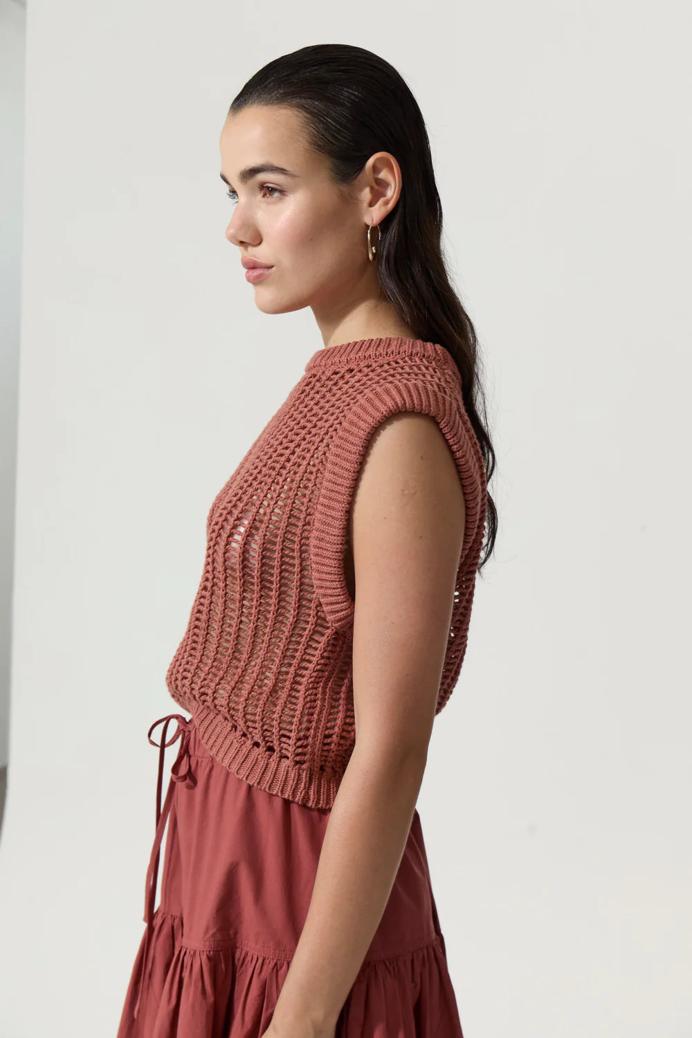 Boetti Knit Vest in bronze by Deluc