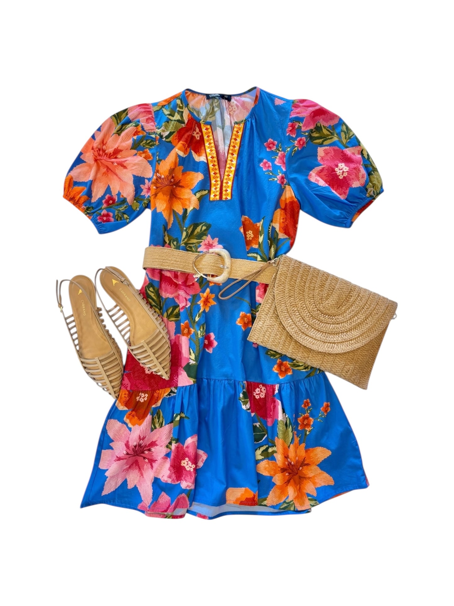 Gwen Dress in capri blossoms by Maude Vivante