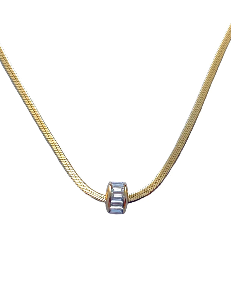 Hampton necklace in gold by Farrah B