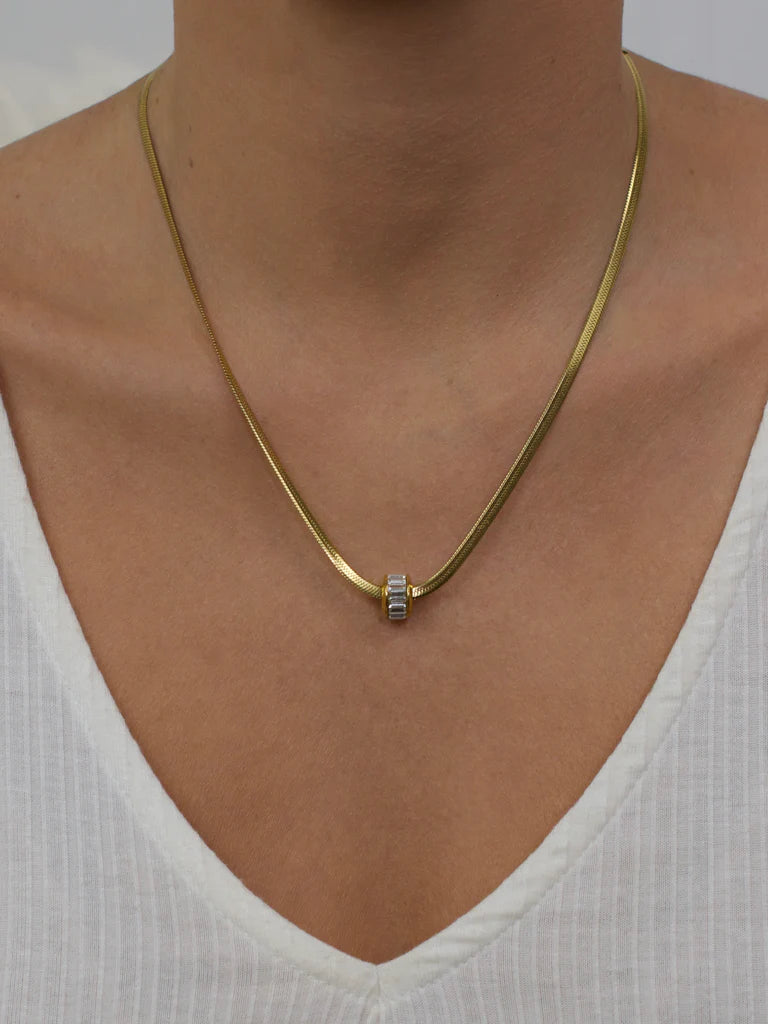 Hampton necklace in gold by Farrah B