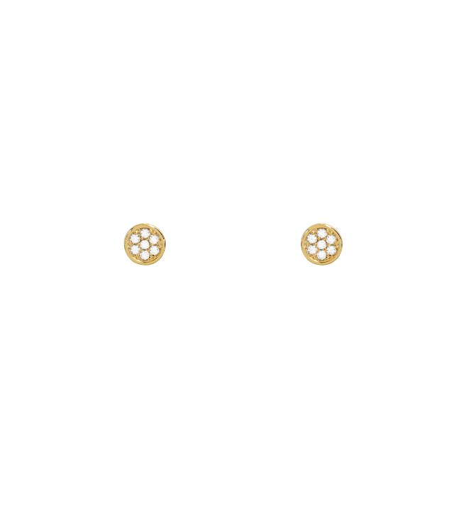 Cute Round Studs in gold by Secretbox