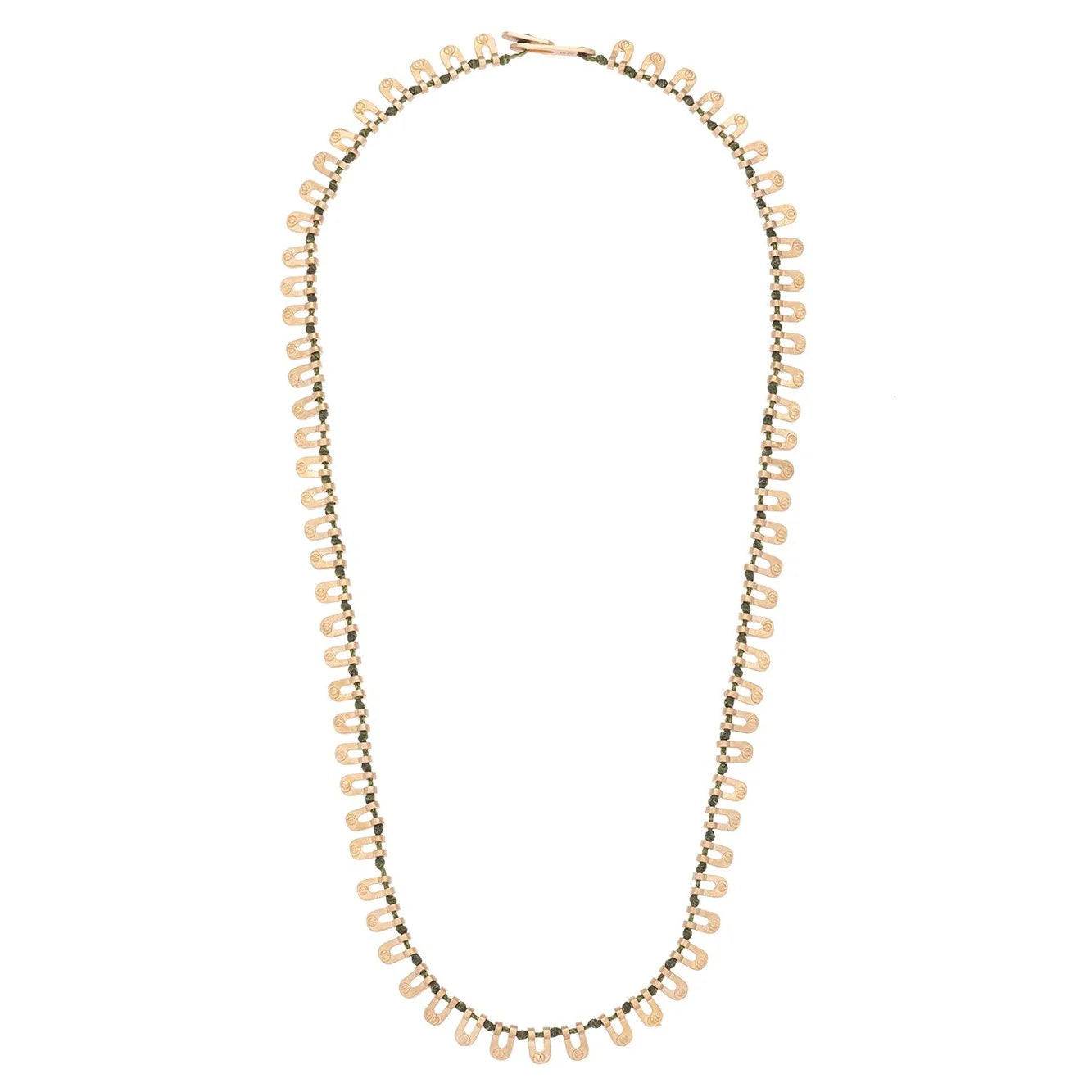 Cizgili Horse Shoe Necklace in bronze by JUJU