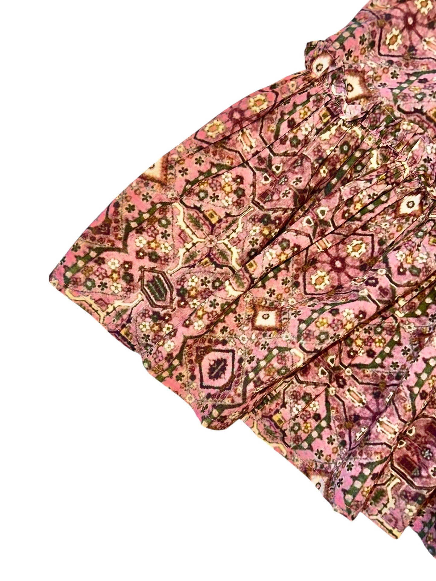 Soleil Flutter Sleeve Maxi Dress in english mauve print by Fitzroy & Willa