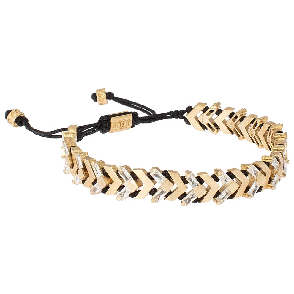 Glitter Arrow Bracelet in crystal/bronze by JUJU
